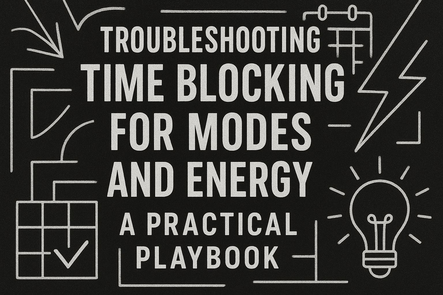 Troubleshooting Time Blocking for Modes and Energy: A Practical Playbook